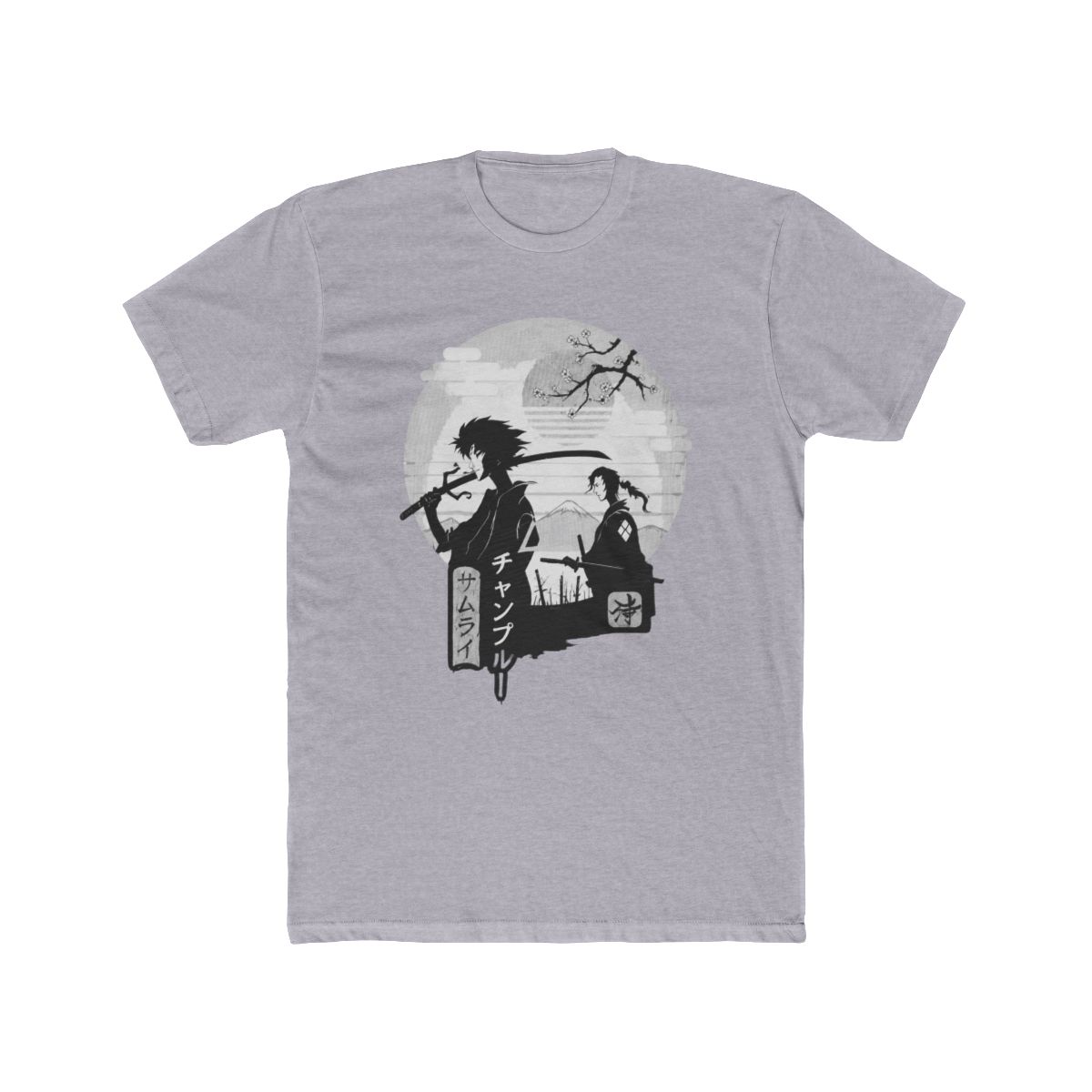 Samurai Champloo Silhouette T Shirt | Garment-Dyed Cotton Fan Art - alternate angle 3, merchandise