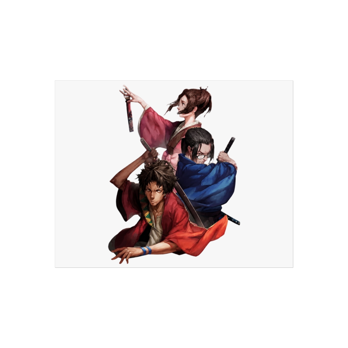Fight In Samurai Champloo Japanese Adventure Action Anime Wall Art - alternate angle 3, merchandise